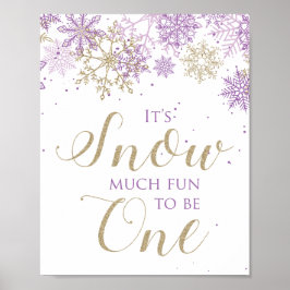 Winter Onederland Snö Mycket Roligt att vara ett e Poster
