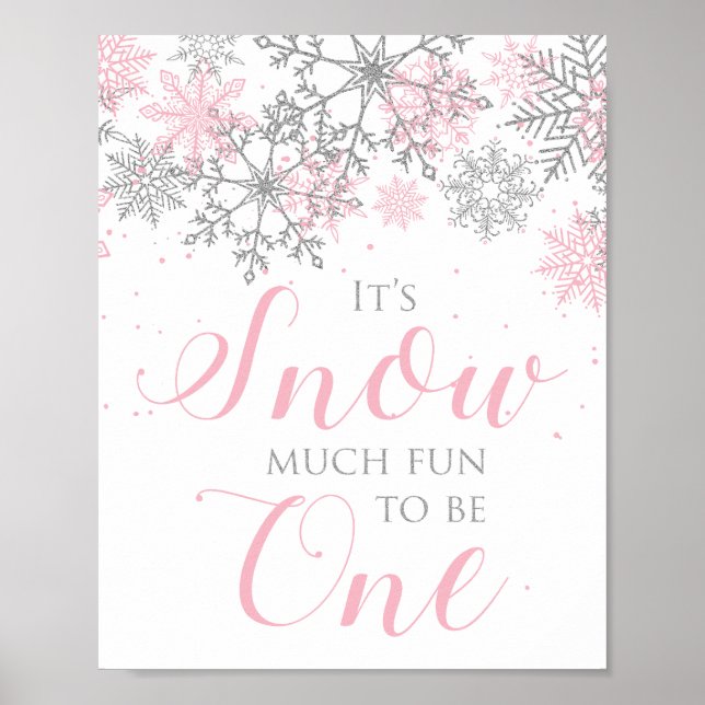 Winter Onederland Snö Mycket Roligt att vara ett e Poster (Framsidan)