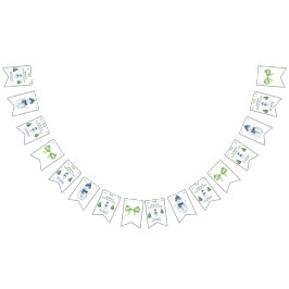 Winter Onederland Snögubbe 1:a födelsedag Vimplar