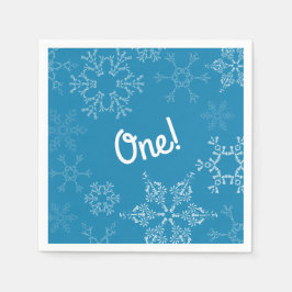 Winter Onederland Snowflake 1st Birthday Party Pappersservett