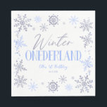 Winter ONEderland Snowflake 1st Birthday Party Pappersservett<br><div class="desc">Det här är en Winter ONEderland Blue Snowflake 1st First Födelsedagsfest Papper Napkins!</div>