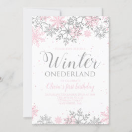 Winter Onederland Snowflake Inbjudan