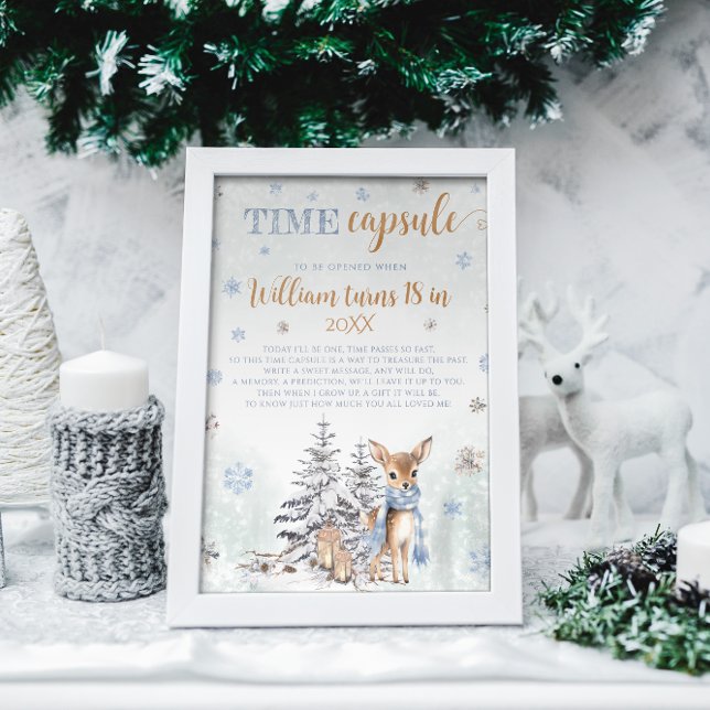 Winter ONEderland Time Capsule Cute Hjort Poster (Skapare uppladdad)