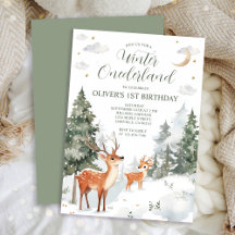 Winter Onederland Woodland 1:a födelsedagen