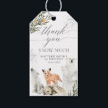 Winter Onederland Woodland Animal Tack Presentetikett<br><div class="desc">Märkrn Winter Onederland Woodland Animal Tack</div>