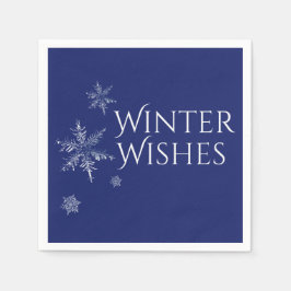 Winter Önskemål Snöflingor Pappersservett