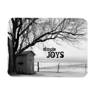 Winter Outhouse Magnet