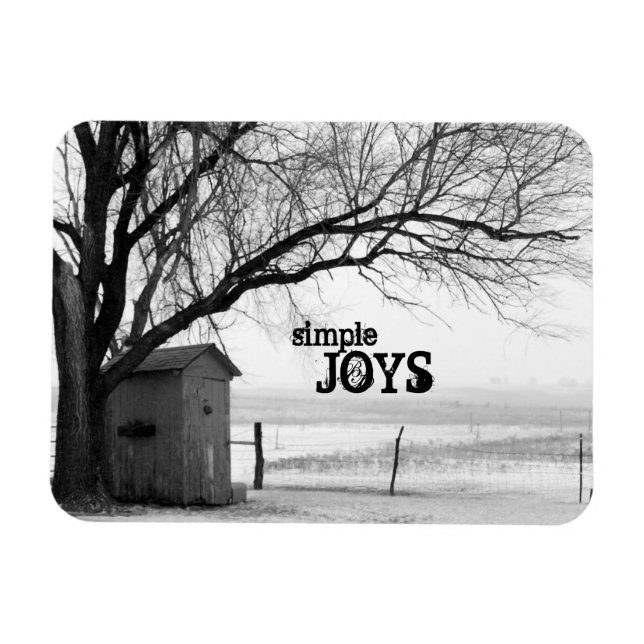 Winter Outhouse Magnet (Horisontell)