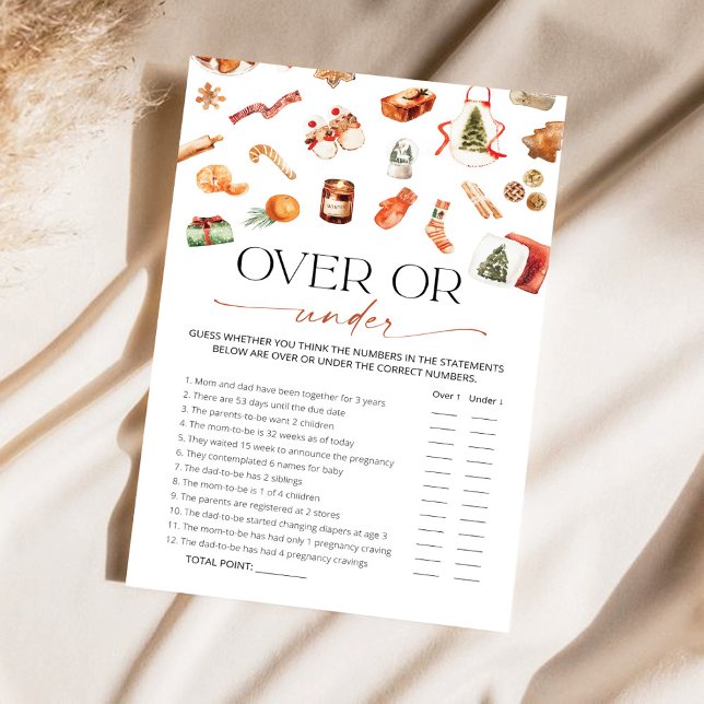 Winter over or under Baby Shower Game (Skapare uppladdad)