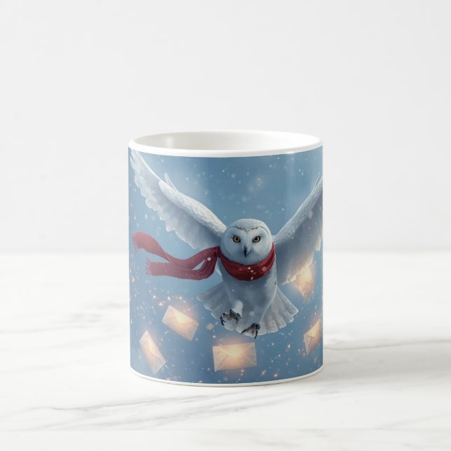 “Winter Owl Magic” Christmas Owl  Kaffemugg (Center)