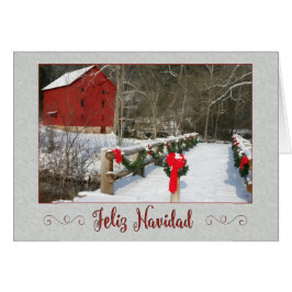 Winter Painting Navidad Hälsningskort