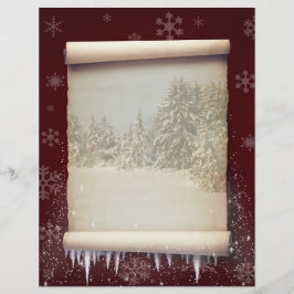 Winter Parchment Illustration