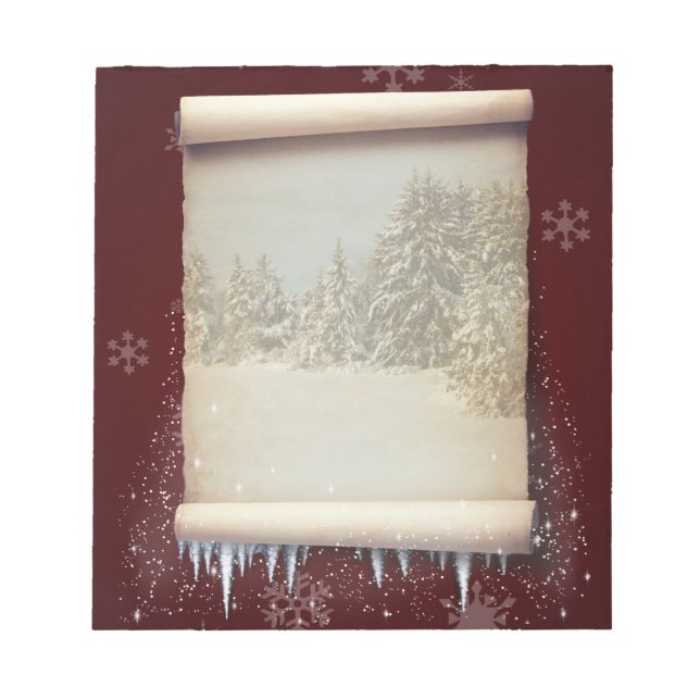 Winter Parchment Illustration Anteckningsblock (Framsida)