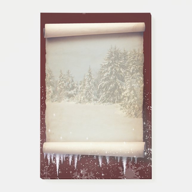 Winter Parchment Illustration Post-it Block (Framsida)