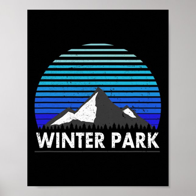 Winter Park Colorado Bluebird Mountain  Poster (Framsidan)