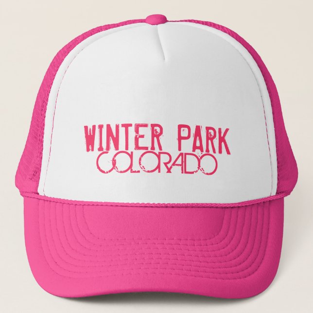 Winter Park Colorado simple rosa hat Keps (Framsida)