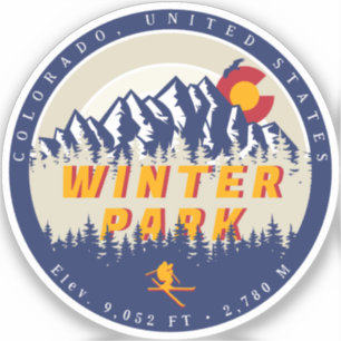 Winter Park Colorado Vintage Ski Souvenirs 80-tal Klistermärken