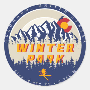 Winter Park Colorado Vintage Ski Souvenirs 80-tal Runt Klistermärke