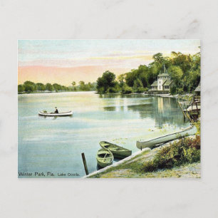 Winter Park Florida, Sjö Osceola Vintage Vykort
