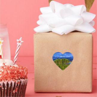 Winter Park Heart Sticker Hjärtformat Klistermärke