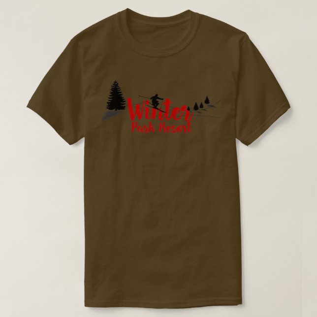 Winter Park Resort Ski Long T Shirt (Design framsida)