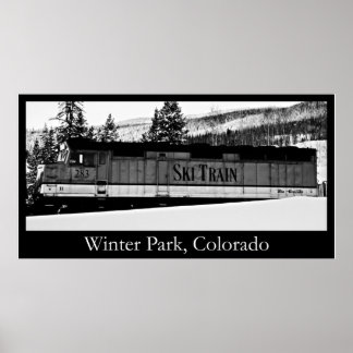 Winter park Ski Tåg Poster