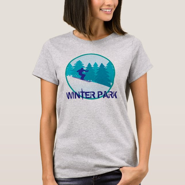 Winter Park Skier Tee Shirt (Framsida)