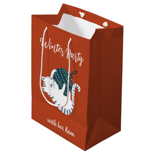 Winter Party Christmas Toy Cat Gift  (Framsidan Vinklad)