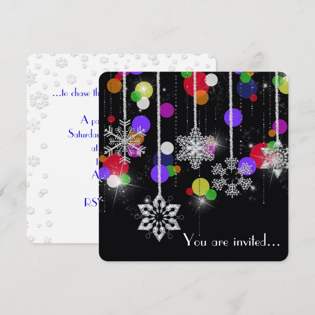 Winter Party Plans Inbjudningar (Fram/baksida)