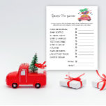 Winter Party-spel | Prist gissningsspel<br><div class="desc">Julgran på inbjudan till rödbabydusch. Matchande objekt är tillgängliga.</div>