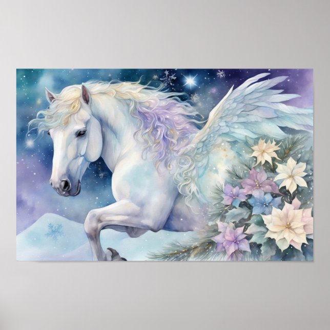 Winter Pegasus Horse - Alla alternativ Poster (Framsidan)