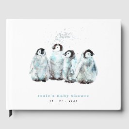 Winter Penguin Baby Shower Gästböcker