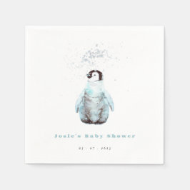Winter Penguin Baby Shower Pappersservett