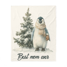 Winter Penguin “Best Mom Ever” Design