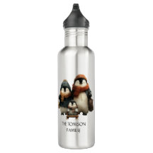 Winter Penguin Family Personalized Design