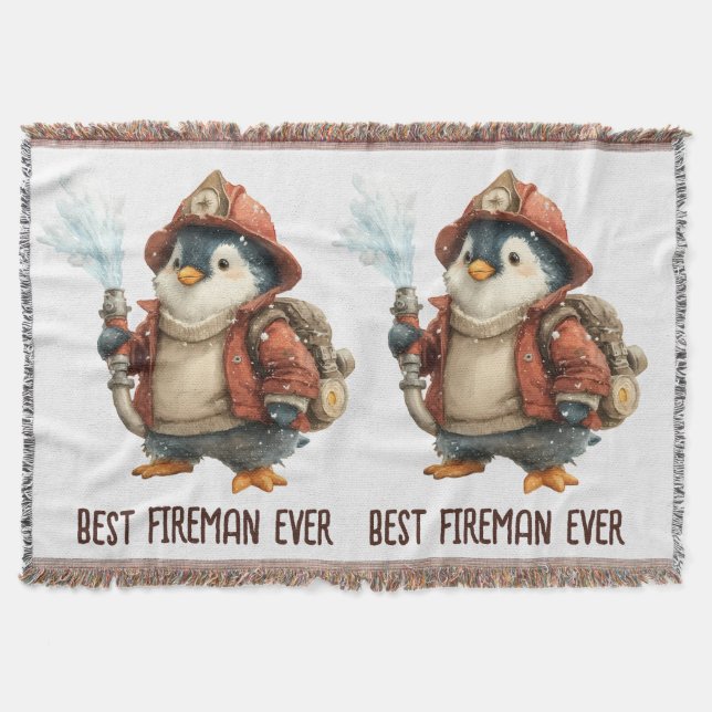Winter Penguin Firefighter Ping Pong Paddle Filt (Framsidan)