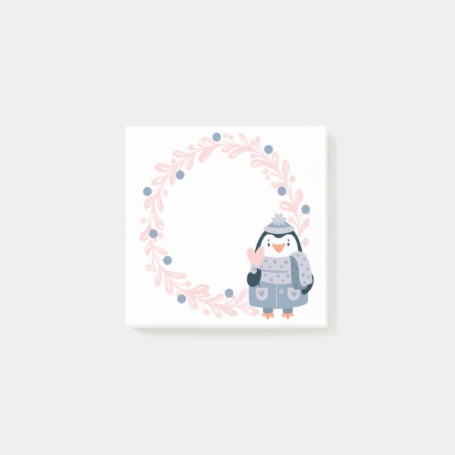 Winter Penguin Post-it Notes Block (Framsida)