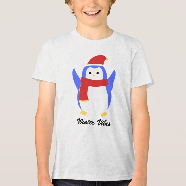 Winter Penguin T-Shirt (Framsida)