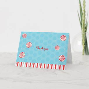 Winter Peppermint Candy Tackkort Cards
