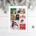 Winter Photo Collage Julkort<br><div class="desc">Anpassa för nästan vilken tillfälle som helst med 6 fotolayouter och redigerbar text.</div>