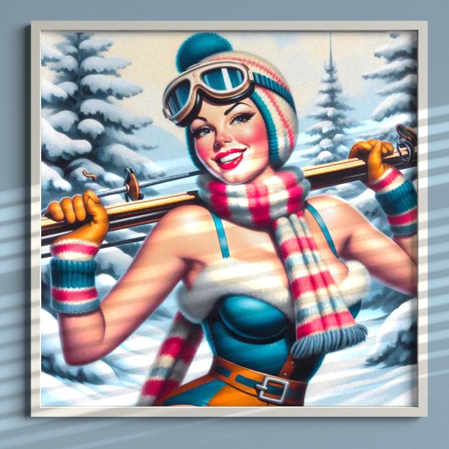 Winter Pin-up Girl Poster (Skapare uppladdad)