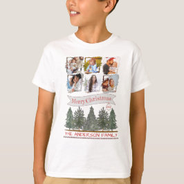 Winter Pine Tree Family Photo Matching Christmas T Shirt