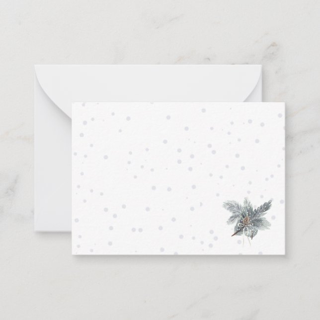 Winter Pinecone Notecards Anteckningskort (Framsida)