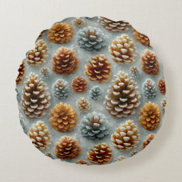 Winter Pinecones Harmony Rund Kudde