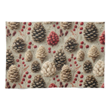 Winter Pinecones och Red Berries