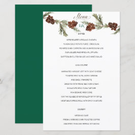 Winter Pinery Bröllop Menu