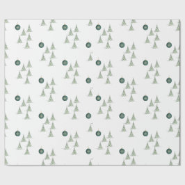 Winter Pines Gift Wrap Presentpapper
