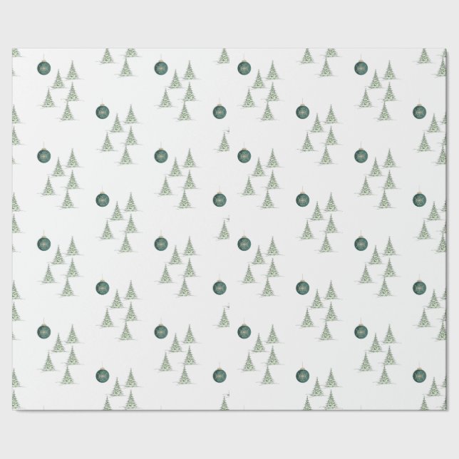 Winter Pines Gift Wrap Presentpapper (Seam)