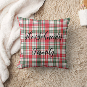 Winter Play Tartan jul Dekorativ kudde