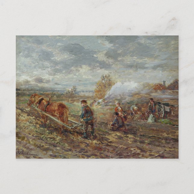 Winter Plowing Vykort (Framsida)